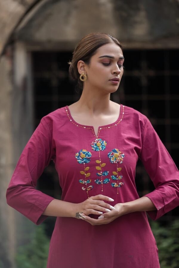 Appliqué Work 2PC Cotton Set