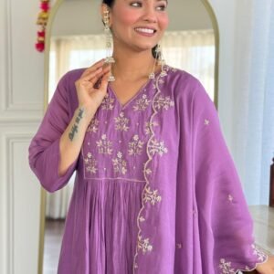 3PC Mal Chanderi Suit Set