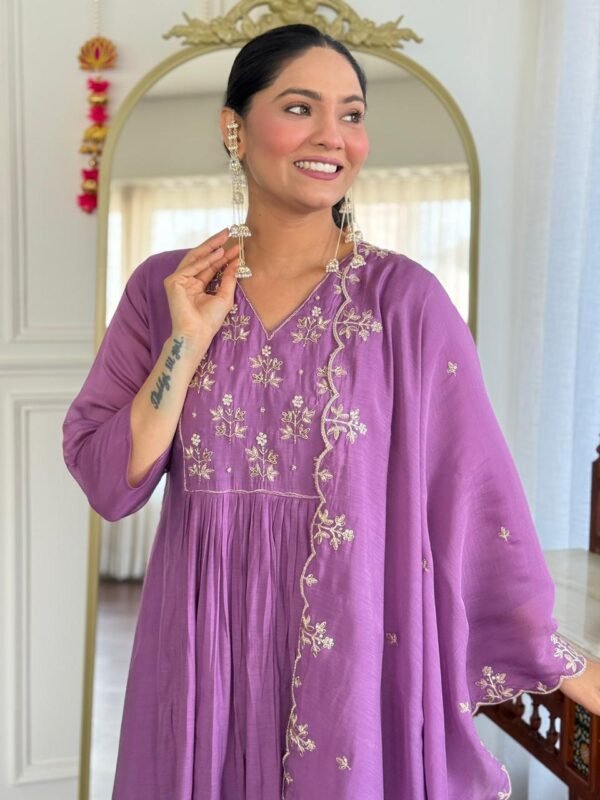 3PC Mal Chanderi Suit Set