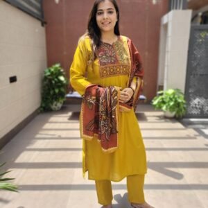 Kalamkari 3PC Suit Set in Modal Muslin