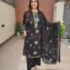 Cotton 3PC Suit Set with Zari Work