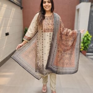 Roman Shimmer Jacquard 3PC Suit Set