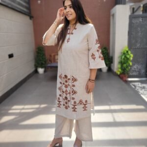 Yarn Dyed Cotton Embroidered 