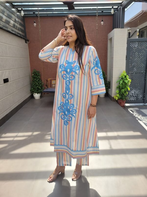 Modal Yarn Dyed A-Line Embroidered 2PC Set – Elegant & Comfortable