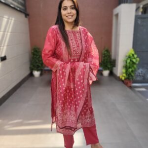 Chanderi Handwork 3PC Suit Set