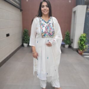 Mul Chanderi Stylish Suit Set