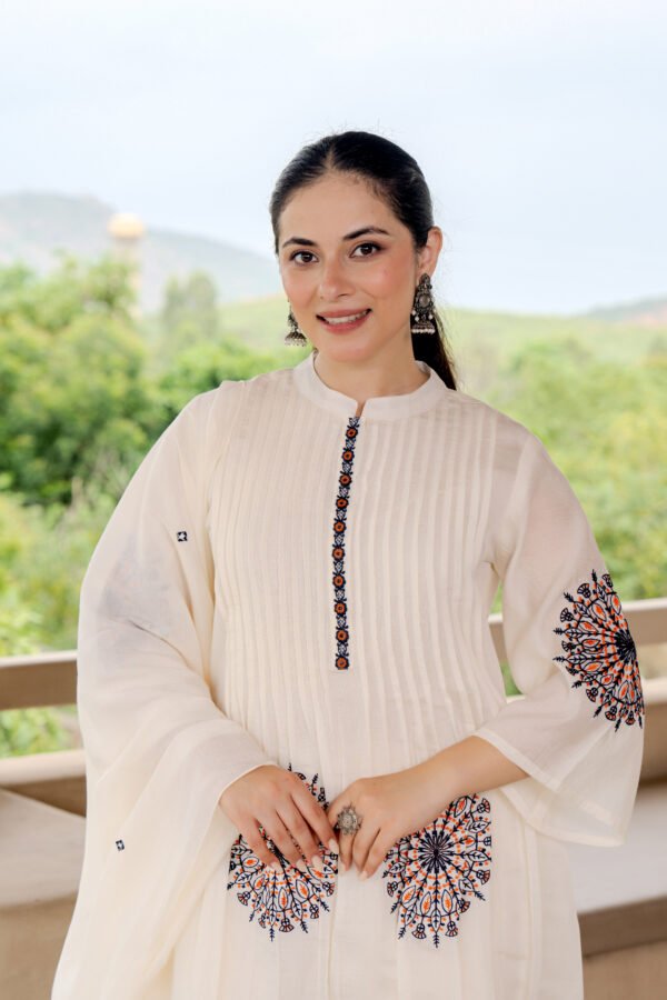 Mul Chanderi Boutique Style 3PC Suit Set