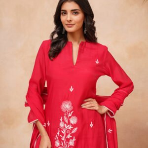 Mul Chanderi A-Line Suit Set