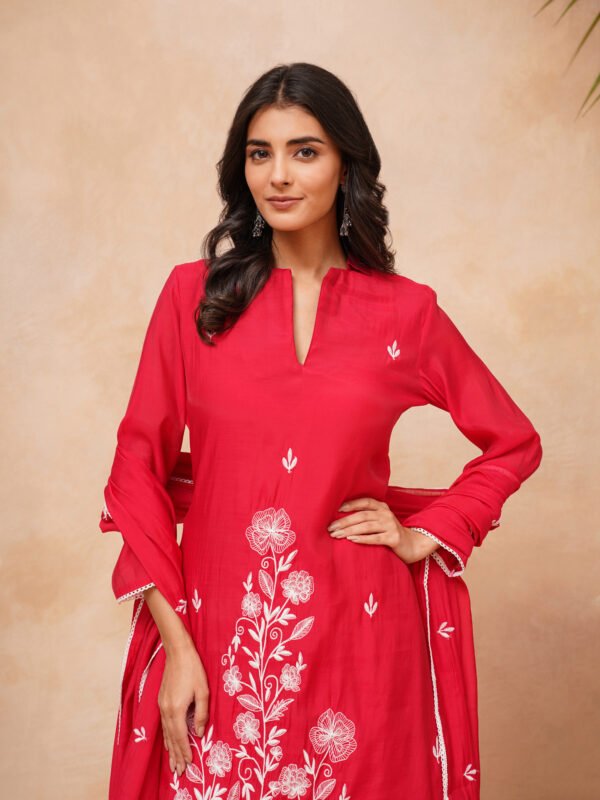 Mul Chanderi A-Line Suit Set