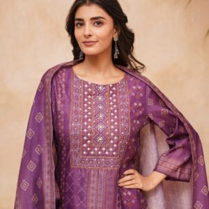 Chanderi Handwork 3PC Suit Set
