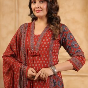 A-Line Cotton 3PC Suit Set