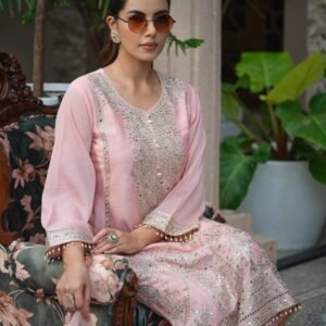 Pure Chinon Partywear Suit Set