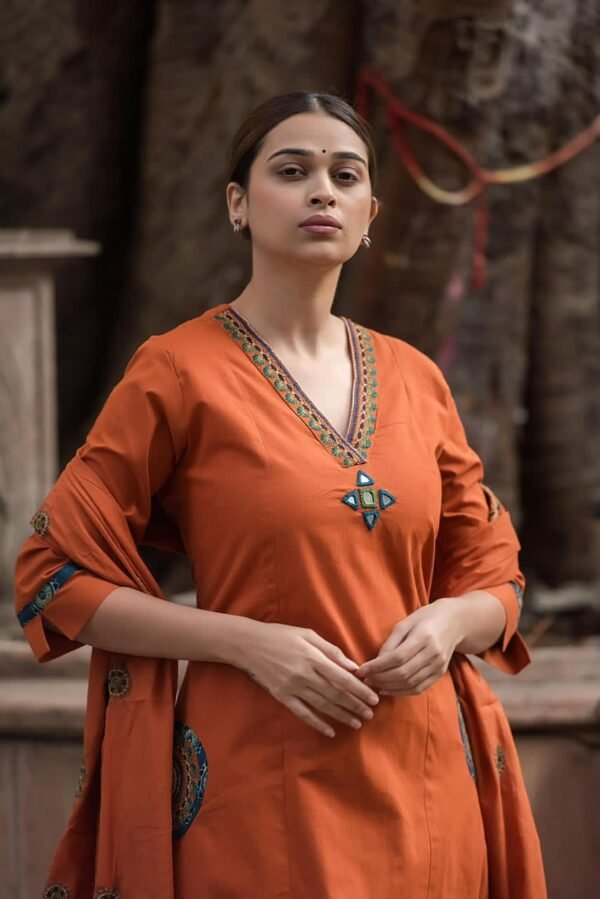 Cotton Gamthi 3PC Suit Set