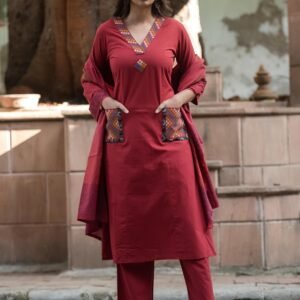 Cotton Gamthi 3PC Suit Set