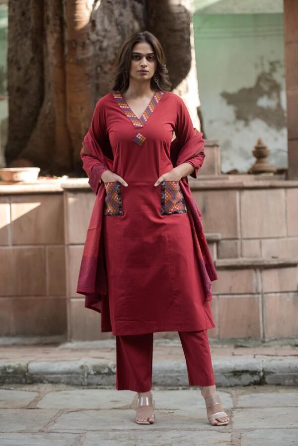 Cotton Gamthi 3PC Suit Set