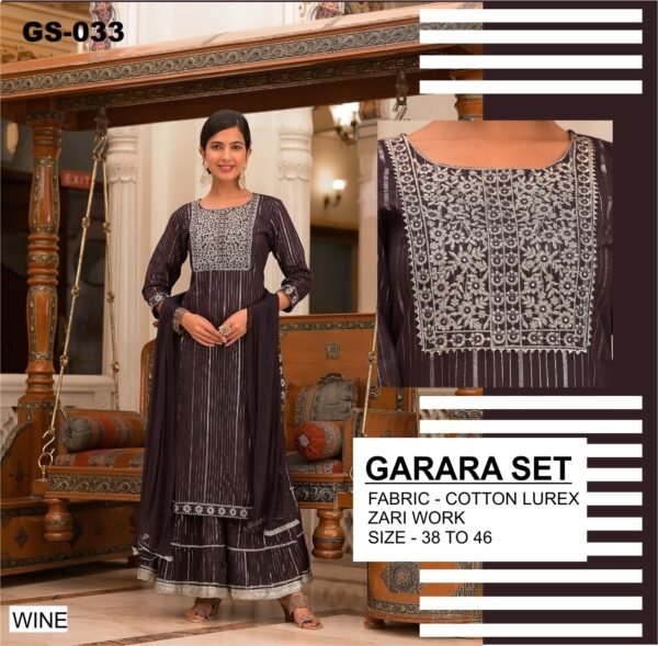 Garara Set with Zari Work