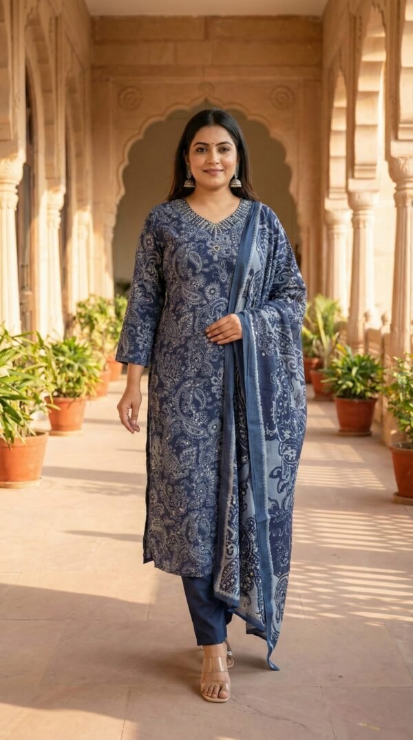 Stylish Modal Muslin 3PC Set