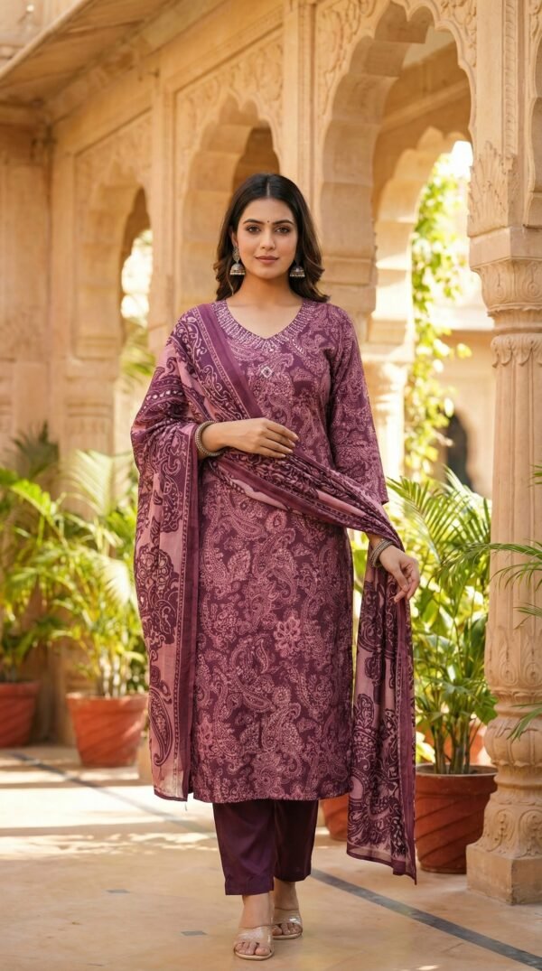 Stylish Modal Muslin 3PC Set