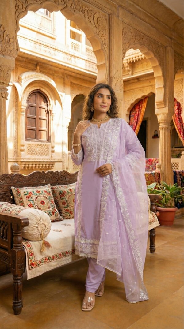 Pure Muslin Semi-Partywear 3PC Set