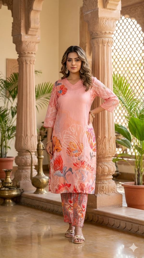 V-Neck Placement Print