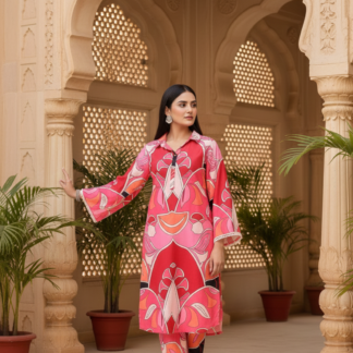Pure Muslin Pakistani Co-ord Suit for Women