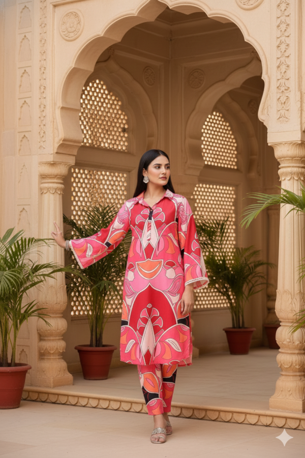 Pure Muslin Pakistani Co-ord Suit for Women