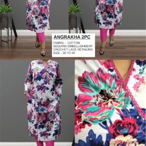 Angrakha Style Cotton 2PC Set