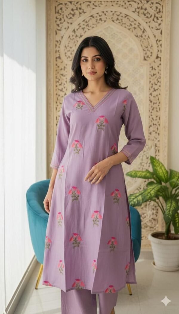 Roman Silk Embroidered 2PC Set