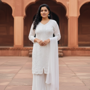 Pure Chinon 3PC Set with Heavy Beads & Handwork