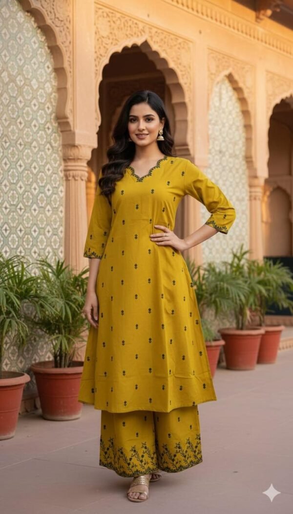 Cotton Embroidered 2PC Set