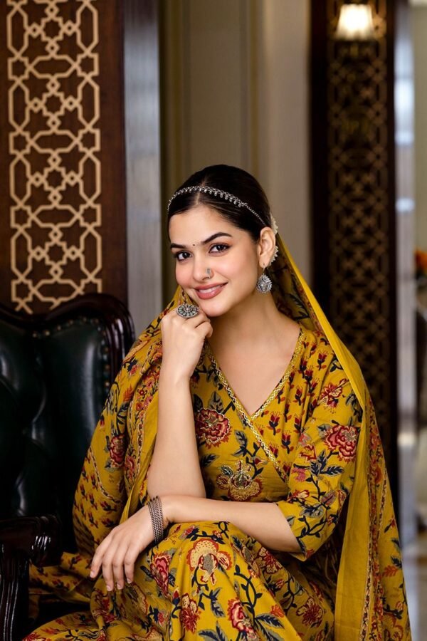 Angrakha Style Anarkali 3PC Suit Set