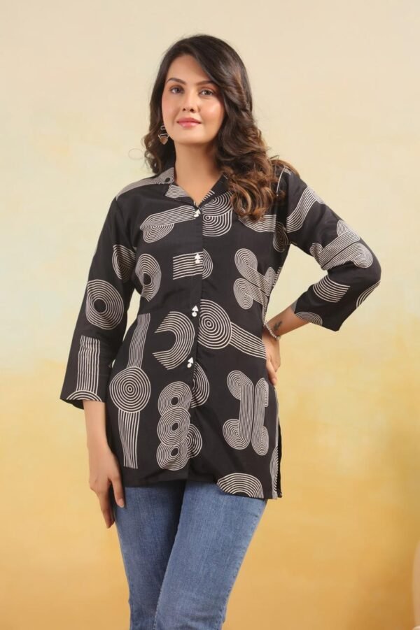 Natural Crepe Digital Print Tunic