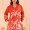 Crepe Tunic with Placement Print