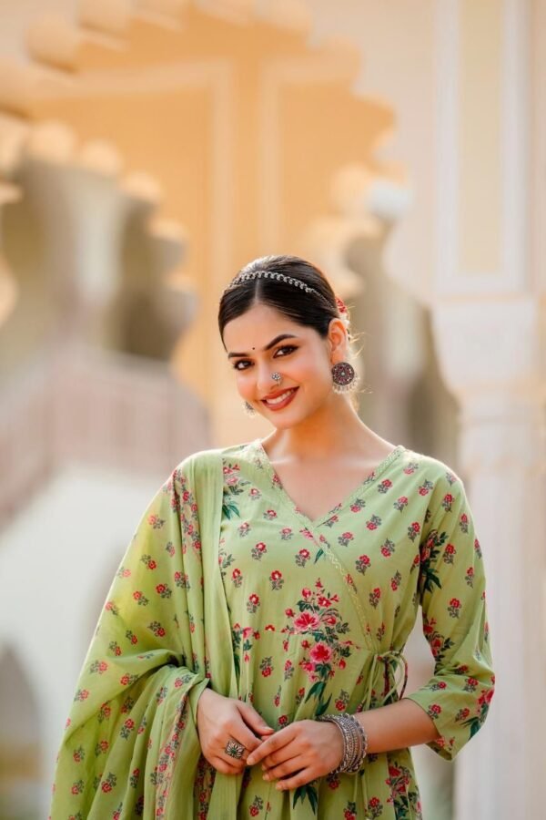 Cotton Anarkali 3PC Set