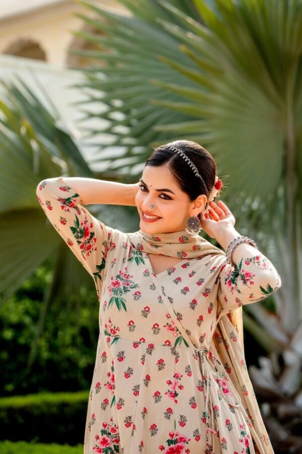 Cotton Anarkali 3PC Set