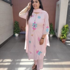 Cotton 3PC Set with Scalloping