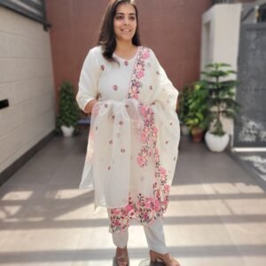 Designer Embroidered Kota Doriya 3PC Set