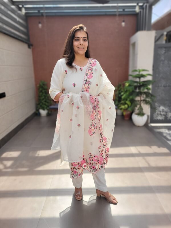 Designer Embroidered Kota Doriya 3PC Set