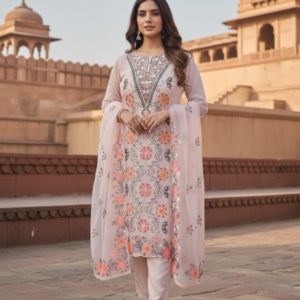 Pure Organza Embroidered 3PC Suit Set