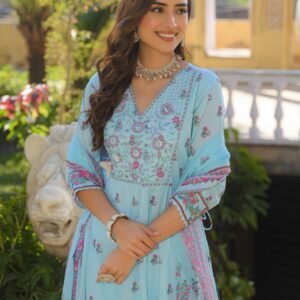 Cotton Anarkali 3PC Set