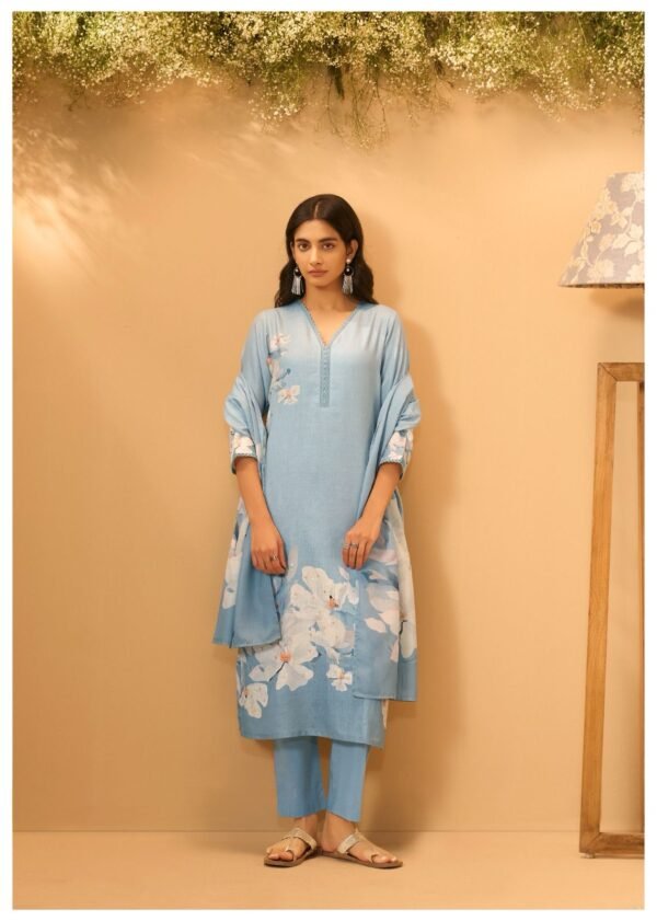 Linen Handwork 3PC Set with Crochet Lace