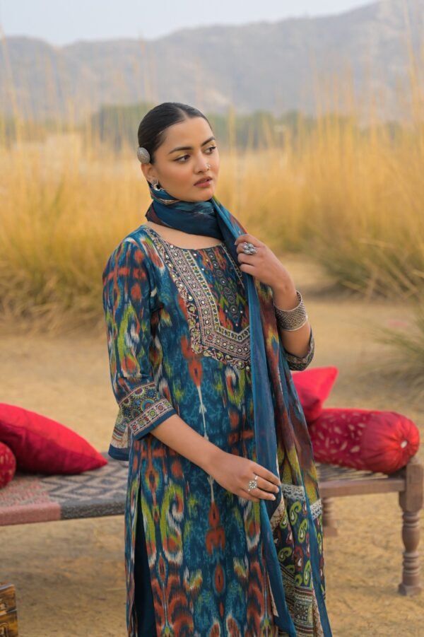 Ikkat Print Cotton 3PC Set