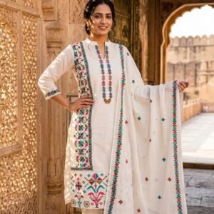 Embroidered Kora Cotton 3PC Set