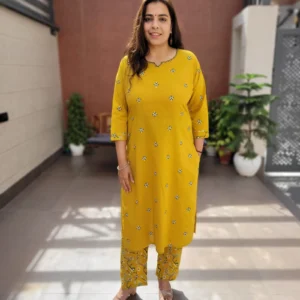Cotton 2PC Set with Handwork Yoke