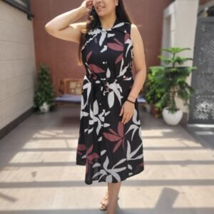 A-Line Rayon Middle Gown