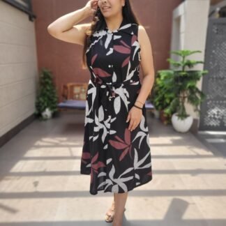 A-Line Rayon Middle Gown