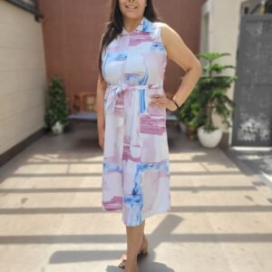 A-Line Rayon Middle Gown