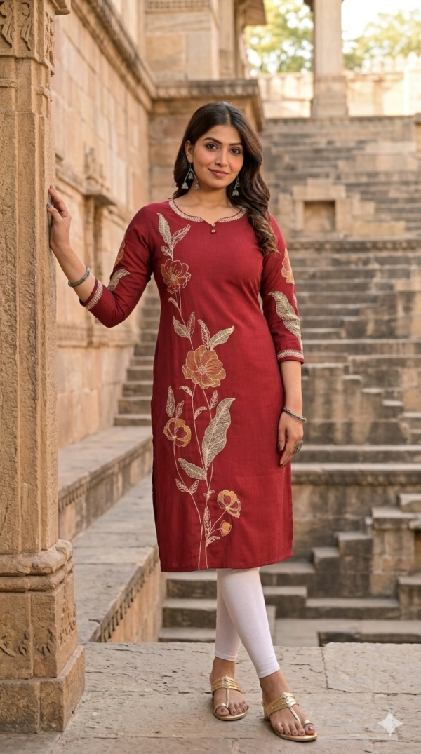 Fully Embroidered Kurti