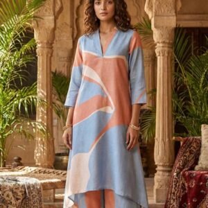 Linen 2PC Set with Asymmetric Cut