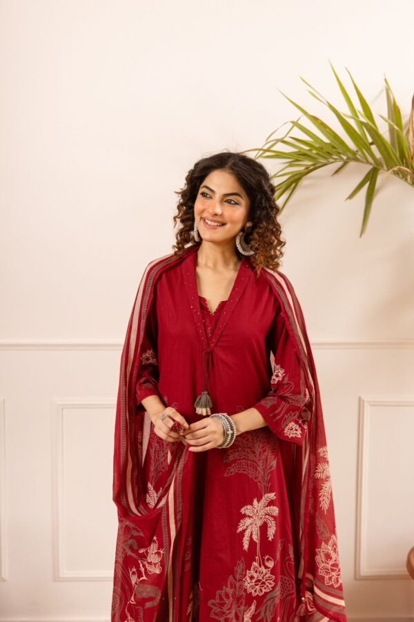 A-Line Cotton 3PC Set with Handwork